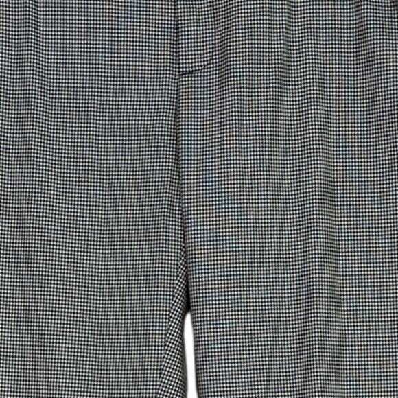 Zara Gingham Straight Leg Crop Slim Pant Ankle Fold Detail Pocket M Black White - Picture 10 of 16